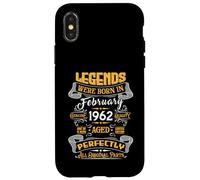 Custodia per iPhone X/XS Legend February 1962 Vintage 64th Birthday Tees Made in 1962