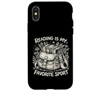 Custodia per iPhone X/XS Leggere è il mio sport preferito Cottagecore Nature Book Lover