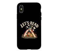Custodia per iPhone X/XS Leggiamo Cute Fox Book Lover Reading Storybook Teacher