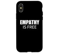 Custodia per iPhone X/XS L'empatia è gratis Commento sociale minimalista audace