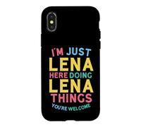 Custodia per iPhone X/XS Lena Here Doing Lena Cose Divertente Nome Lena
