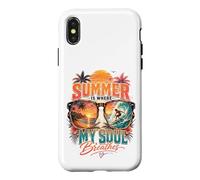 Custodia per iPhone X/XS L'estate è dove respira la mia anima amanti del surf Tropical Beach