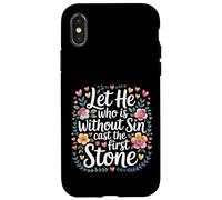Custodia per iPhone X/XS Let He Who Is Without Sin Cast The First Stone |-