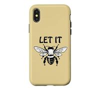 Custodia per iPhone X/XS Let it Bee Sign,Be Kind Queen Bee Lovers Bee Kind Bee Design