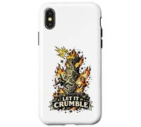 Custodia per iPhone X/XS Let It Crumble Tarocchi Torre Lightning Art