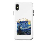 Custodia per iPhone X/XS Let It Gogh Notte Stellata Pittura Belle Arti Gioco di parole