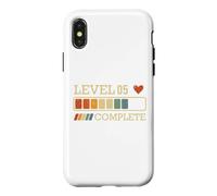Custodia per iPhone X/XS Level 05 Complete Vintage 05 Years 5th Wedding Anniversary