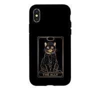 Custodia per iPhone X/XS LGBTQ Ally Tarocchi Card Pride Cat Rainbow Collar