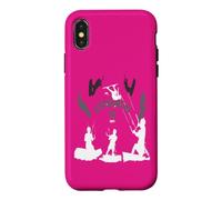 Custodia per iPhone X/XS Life Begins At Twenty Knots For Kite Surfers Bianco Grigio