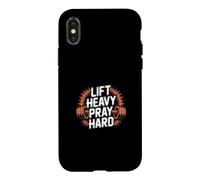 Custodia per iPhone X/XS Lift Heavy Pray Hard