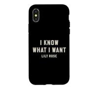 Custodia per iPhone X/XS Lily Rose So cosa voglio audace