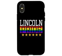 Custodia per iPhone X/XS Lincoln Pride Nebraska Gay Lesbiche Queer LGBT Bandiera Arcobaleno