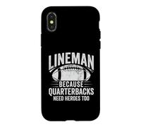 Custodia per iPhone X/XS Lineman Because Quarterbacks Need Heroes American Football