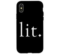 Custodia per iPhone X/XS Lit Meme Funny Gamer Slang Gift For Moms Sister LIT Cool LIT