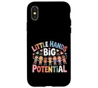 Custodia per iPhone X/XS Little Hands Big Potential Leader Kids Pride |-