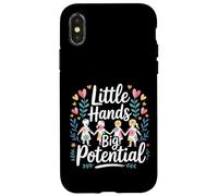 Custodia per iPhone X/XS Little Hands Big Potential Leader Kids Pride -