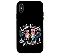 Custodia per iPhone X/XS Little Hands Big Potential Leader Kids Pride -