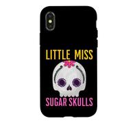 Custodia per iPhone X/XS Little Miss Sugar Skull divertente per bambine messicane