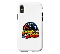 Custodia per iPhone X/XS Living on the Edge Empty Fuel Gauge Funny Driving