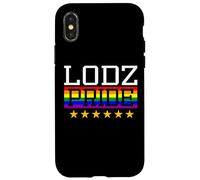 Custodia per iPhone X/XS Lodz Pride Polonia Gay Lesbiche Queer LGBT Bandiera Arcobaleno