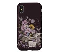 Custodia per iPhone X/XS Logopedia Floreale Insegnante Colibrì