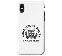 Custodia per iPhone X/XS Long Story Short - I MADE BAIL - Divertente procione sarcastico