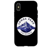 Custodia per iPhone X/XS Longs Peak Colorado Mountain Souvenir Escursionismo Arrampicata