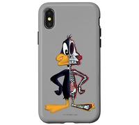 Custodia per iPhone X/XS Looney Tunes Daffy Duck Half Skeleton