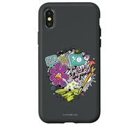 Custodia per iPhone X/XS Looney Tunes Daffy Duck The Flower