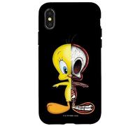 Custodia per iPhone X/XS Looney Tunes Tweety Half Skeleton