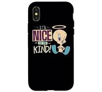 Custodia per iPhone X/XS Looney Tunes Tweety Nice To Be Kind