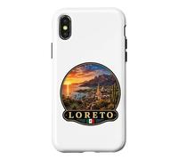 Custodia per iPhone X/XS Loreto Tramonto Paesaggio Panoramico Vista Spiaggia