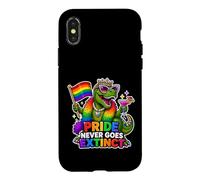 Custodia per iPhone X/XS L'orgoglio non va mai estinto T-Rex Gay-saurus