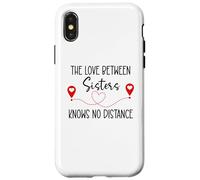 Custodia per iPhone X/XS Love Between Sisters Knows No Distance Big Sister Little Sis