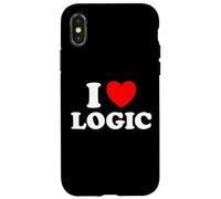Custodia per iPhone X/XS Love Logic Funny Smart Data Think Math Make Sense Fan dei programmatori