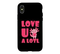 Custodia per iPhone X/XS Love U A Lotl Cuore Amore Dolce Kawaii Axolotl