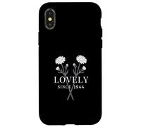 Custodia per iPhone X/XS Lovely Since 1944 - Compleanno floreale vintage con margherite