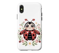 Custodia per iPhone X/XS Lucky Little Ladybug Bug Insect Garden Cute