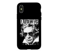 Custodia per iPhone X/XS Ludwig van Beethoven - Compositore divertente retrò Pop Art Music