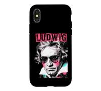 Custodia per iPhone X/XS Ludwig van Beethoven - Compositore divertente retrò Pop Art Music