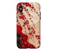 Custodia per iPhone X/XS Luna Dietro I Fiori Di Ciliegio Cascata