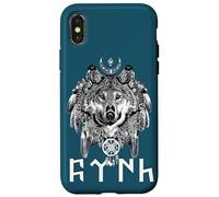 Custodia per iPhone X/XS Lupo Tengri Antica Iscrizione Turca Spirituale