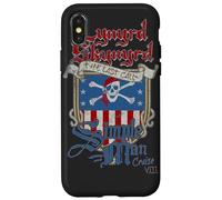 Custodia per iPhone X/XS Lynyrd Skynyrd Simple Man Cruise Bandiera USA Pirate Rock Classic