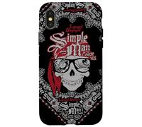 Custodia per iPhone X/XS Lynyrd Skynyrd Skull Paisley Simple Man Pirate Vintage Rock