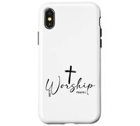 Custodia per iPhone X/XS Made To Worship Cross Salmo 95:1 Christian Believer