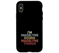 Custodia per iPhone X/XS Madelyne Name Madelyne Personalized Name First Given