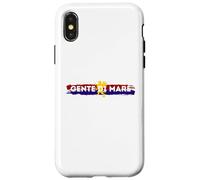 Custodia per iPhone X/XS Maglietta genoa gente di mare, cuori rossoblu zena grifone