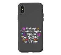 Custodia per iPhone X/XS Making Breakthroughs One Syllable At A Time Speech Therapy