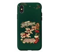 Custodia per iPhone X/XS Maltipoo Dog Moodle Vintage Christmas