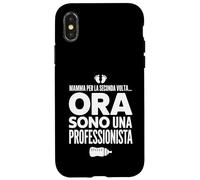 Custodia per iPhone X/XS Mamma Per La Seconda Volta Frase Futura Madre Gravidanza
